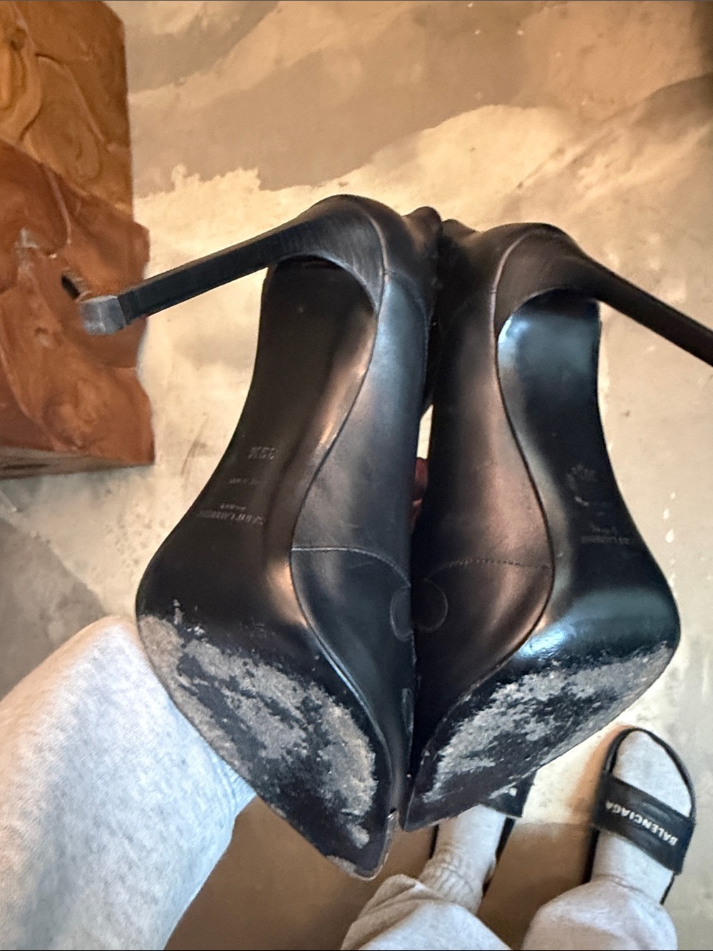 Authentic STUNNING Saint Laurent Black Leather Pointed Toe Stiletto Ankle Boots - Picture 5 of 6